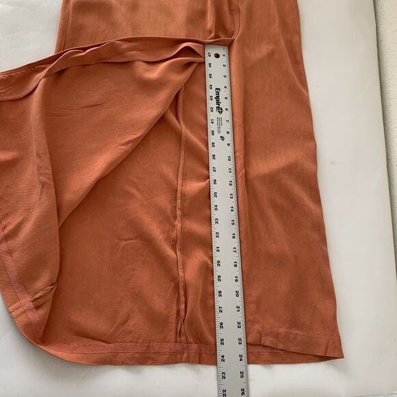 Vintage Tommy Bahama Maxi Dress Women 10 Orange 100% Silk Sleeveless 90s Beach - Picture 10 of 11